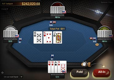 Choose to go all-in or to fold after seeing the flop