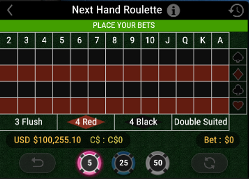 Next Hand Roulette PLO-5 PC Table
