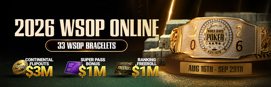 2026 WSOP Online banner showing a World Series of Poker bracelet and prize money