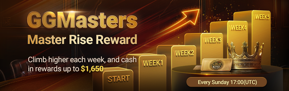 GGMasters Master Rise Reward, climb higher each week for rewards up to $1,650